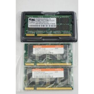 Hynix ProMOS 512MB DDR 333MHz PC2700 SODIMM Laptop RAM Memory Lot of 3 Used